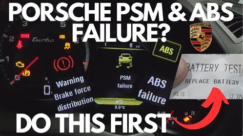 Porsche Cayenne Psm And Abs System Failure Fix Youtube