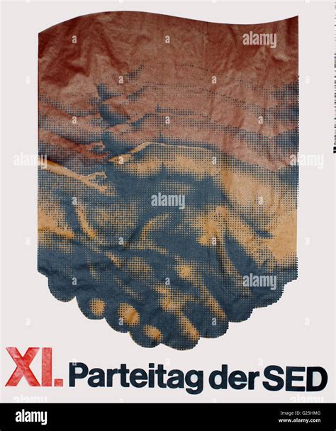 East German Propaganda Poster 11 Sed Party Convention Ddr