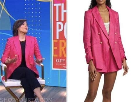 Good Morning America June 2023 Claire Shipmans Pink Double Breasted Blazer Shop Your Tv