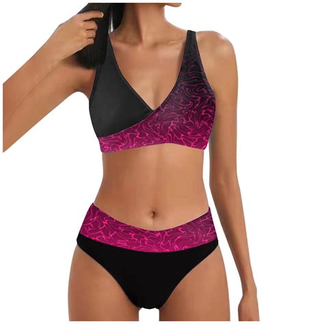 Swimsuits For Older Women With Skirt Women S Bikini Split Print Sexy