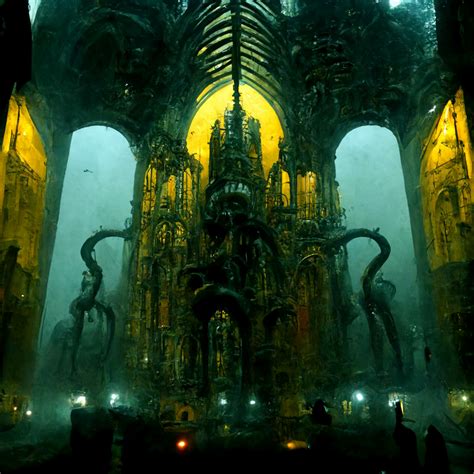 Artstation Sunken Eerie Temples Midjourney Ai Computer Art Eerie