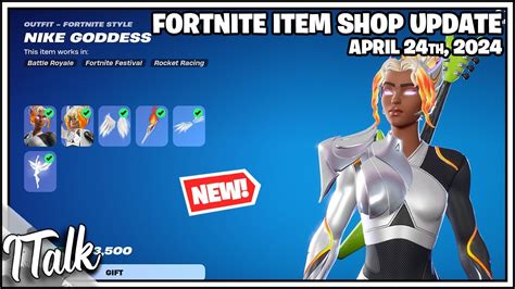 New Nike Goddess And More Fortnite Item Shop [april 24th 2024] Fortnite Chapter 5 Youtube