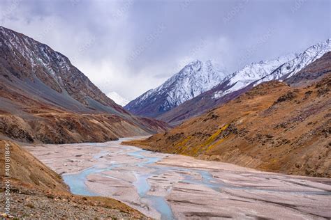 Landscape Of Valley Of Chandra River Which Confluence With Bhaga River