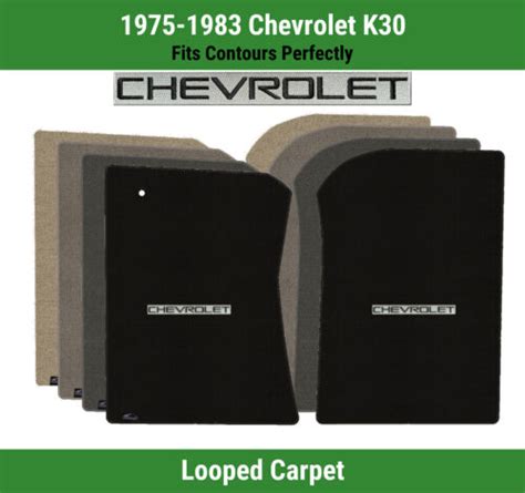 Lloyd Classic Loop Front Mats For 75 83 Chevy K30 W Chevy Black On