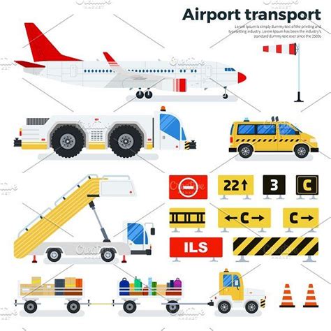 Airport Transport In Transport Airport White Background