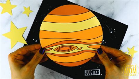 Planet Jupiter Cut and Paste Craft with Jupiter Template - Simple Mom Project