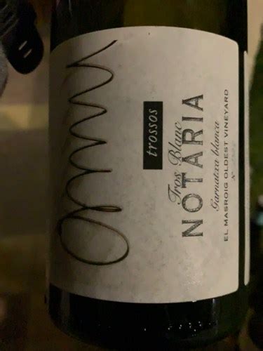 Alfredo Arribas Trossos Tros Blanc Notaria Garnatxa Blanca Vivino