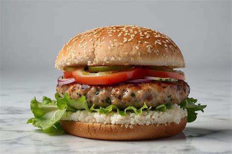 Premium Photo Turkey Burger