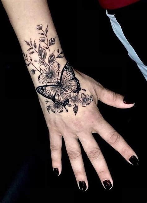 21 Beautiful Butterfly Hand Tattoo Designs Inspiration & Meaning ...