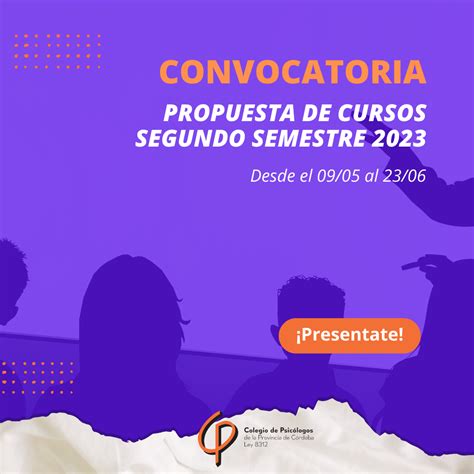 Convocatoria Propuesta De Cursos Para El Segundo Semestre Del 2023