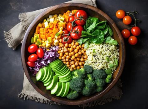 Premium Photo Various Types Of Fruits And Vegetables In Bowls