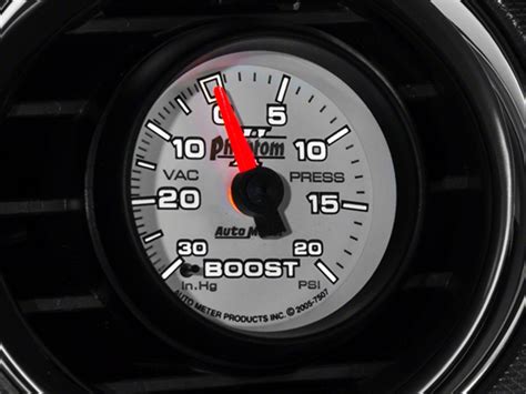 Auto Meter Mustang Phantom II Series 2 1 16 Inch Boost Vacuum Gauge 30