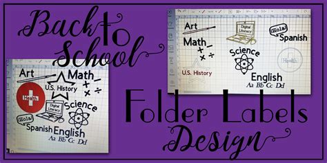 Back To School Folder Labels Diy Things Small And Simple