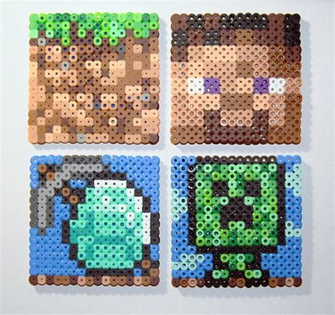 Pin By Sarah Bleakley On MINECRAFT Hama Bead Coasters Minecraft