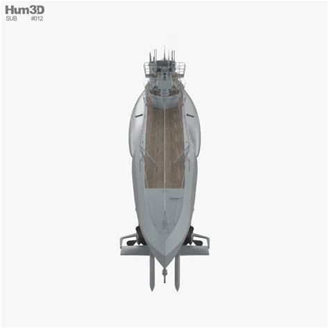 Type VII submarine 3D model - Download Submarine on 3DModels.org