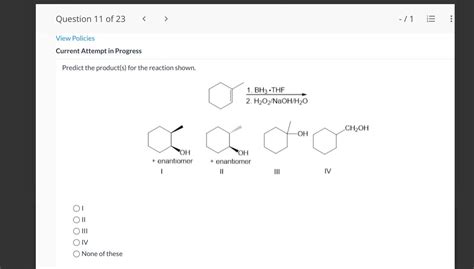 Solved Predict The Product S For The Reaction Shown