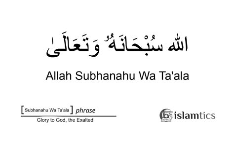 Allah Jalla Jalaluhu In Arabic Meaning Islamtics