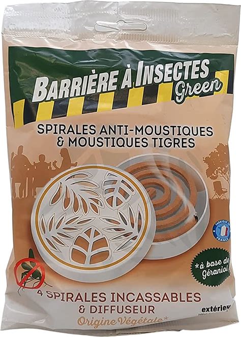 Barriere A Insectes Green Anti Moustiques Base De G Raniol Et Bo Tier