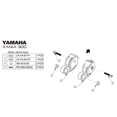 Motorcycle Rear Shock Drop Lowering Kit 30mm For Yamaha X Max 300 Xmax