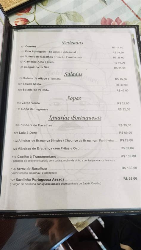 Menu Em O Transmontano Restaurante Petr Polis