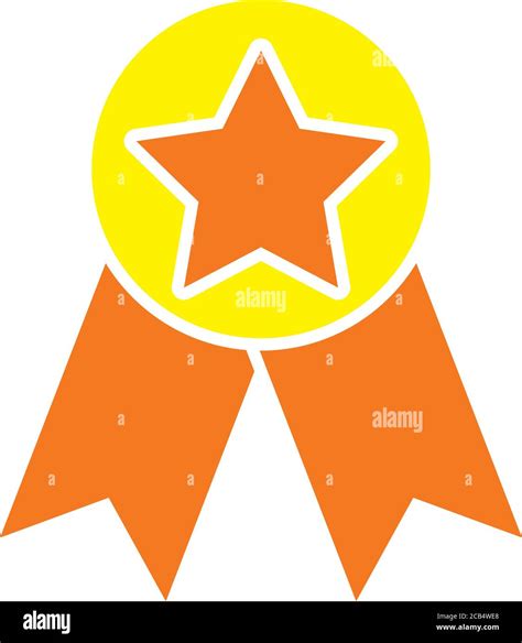 Star Medal Icon Over White Background Flat Style Vector Illustration