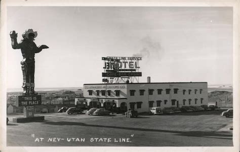 Nevada-Utah State Line Casino Hotel West Wendover, NV Postcard