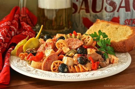 Pepperoni Pizza Pasta Salad With Summer Sausage Wildflours Cottage Kitchen