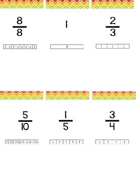 Equivalent Fraction Memory Game By CnC S Corner TpT