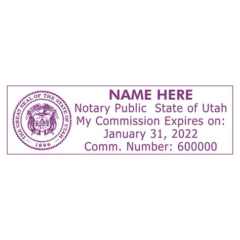 Buy Utah Notary Pre Inked Stamp Online At Winmark Stamp And Sign