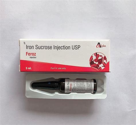 Feroz Iron Sucrose Injection Usp Packaging Type Box Packaging Size