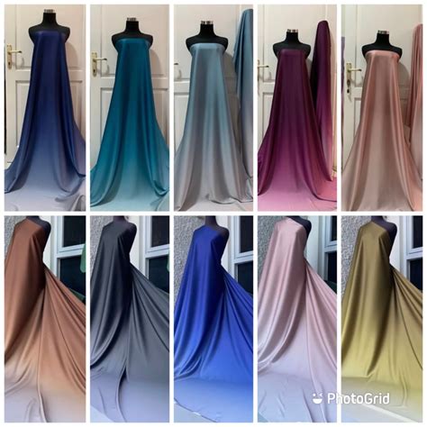 Jual Kain Bahan Armani Silk Premium Bahan Ombre Gradasi Bahan