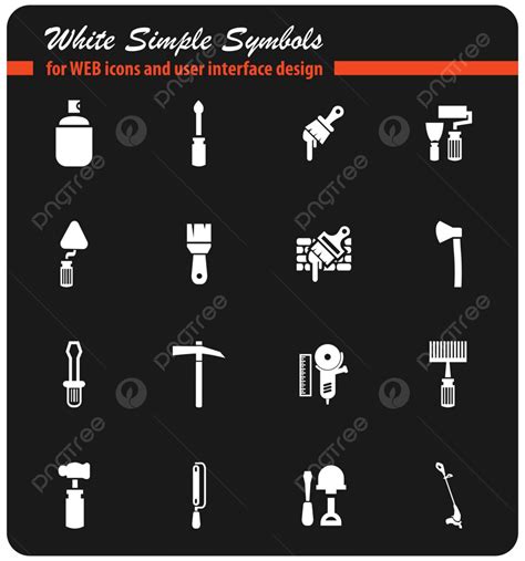 Conjunto De Iconos De Herramientas De Trabajo Vector PNG Martillo