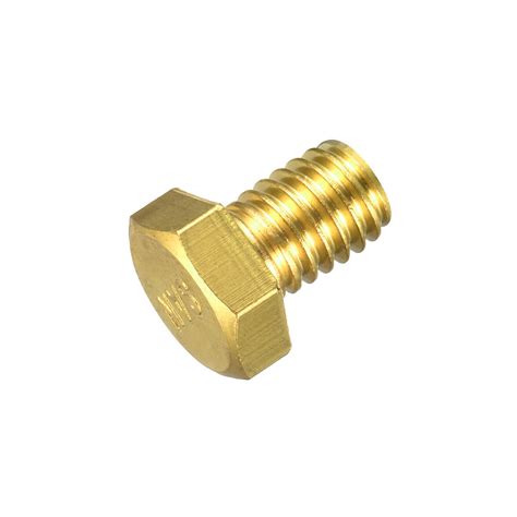 Brass Hex Bolts 3 8 16x1 2 1 Pack Fully Thread Grade 4 8 Machine