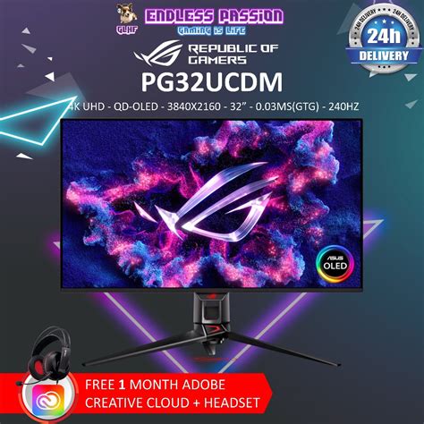 Asus Rog Swift Oled Pg32ucdm Gaming Monitor Shopee Singapore