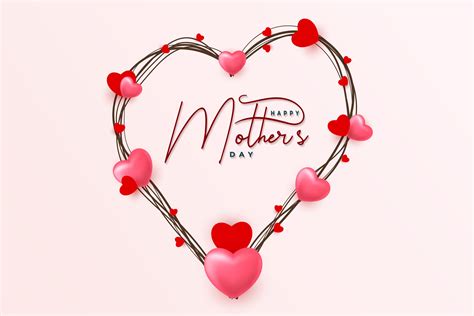 Happy Mothers Day Background with Hearts Graphic by MicroTee · Creative ...