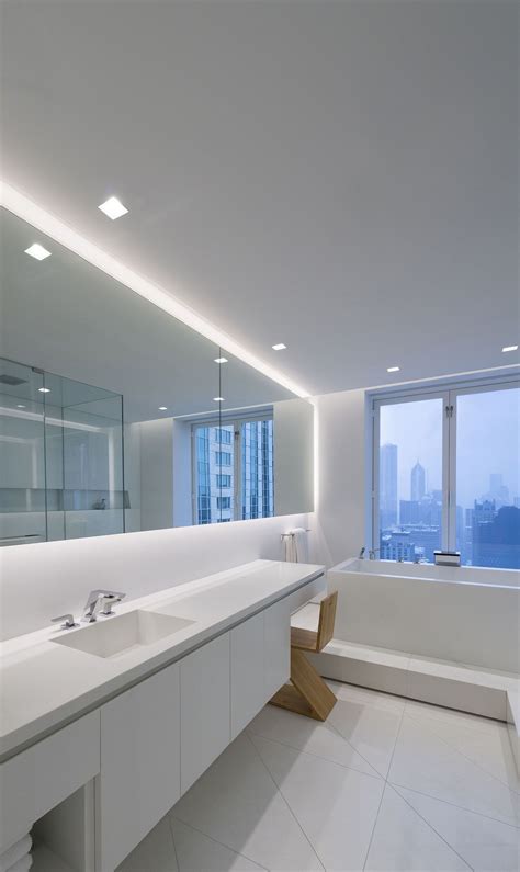 A Lighting Idea For Contempporary Bathrooms Modern Led Lighting For