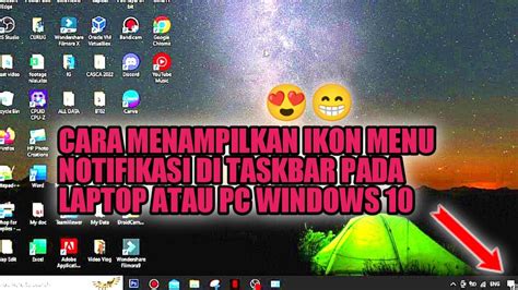 CARA MEMUNCULKAN IKON NOTIFIKASI DI TASKBAR PADA LAPTOP ATAU PC WINDOWS