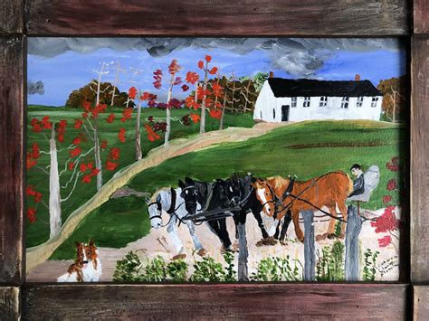 Sold Price Barbara Clark Fleming Canadian B 1939 Amish Meeting