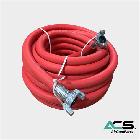 H7030 34″ 55′ 300psi Rubber Twist Lock Hose Air Com Parts