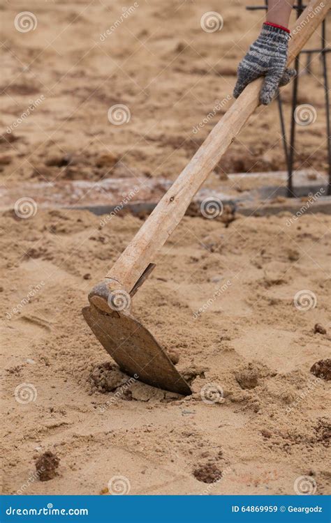 Digging The Soil With A Hoe Stock Image Image Of Hole Labor 64869959