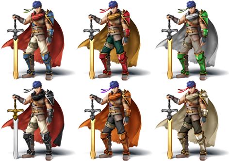 Ike Ssb4 Recolors By Shadowgarion On Deviantart