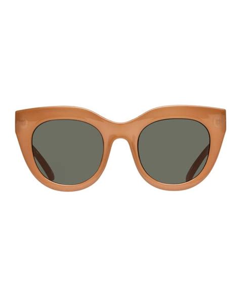 Le Specs Caramel Air Heart Sunglasses In Brown Lyst