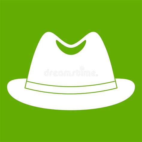 Man Hat Icon Green Stock Vector Illustration Of Vintage 98915750