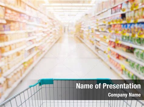 View Shopping Cart Supermarket Aisle PowerPoint Template View