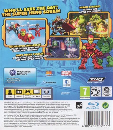 Marvel Super Hero Squad The Infinity Gauntlet 2010 PlayStation 3 Box