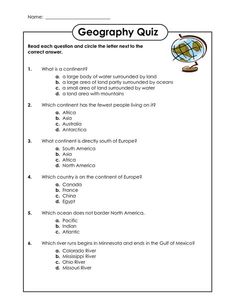 Grade 4 Geography Grid Map Skills Worksheets