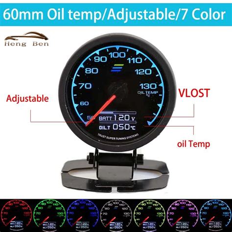 Aliexpress Buy HB 60mm 7 Color In 1 Racing Gauge GReddi Multi D A