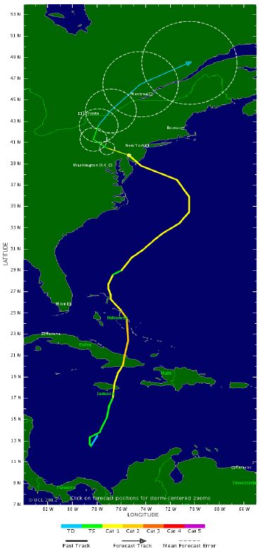 Track Of Hurricane Sandy Download Scientific Diagram