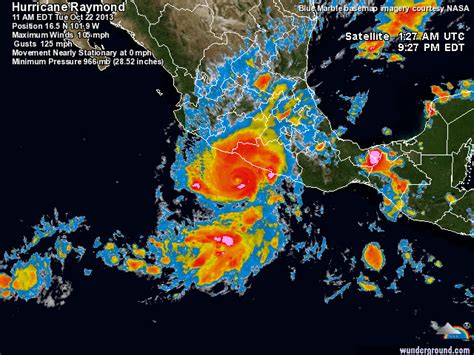 Huracanes MX Raymond es ahora un huracán de categoría dos Las lluvias