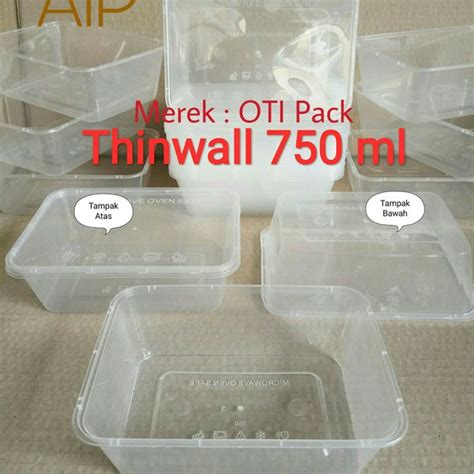 Jual Thinwall 750 Ml Food Container Box Kotak Makan Plastik Di Lapak